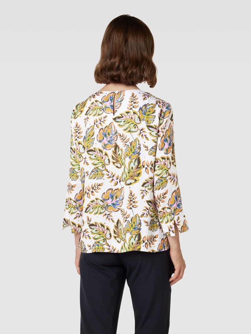 Blusenshirt mit floralem Muster Modell 'Laila' in offwhite