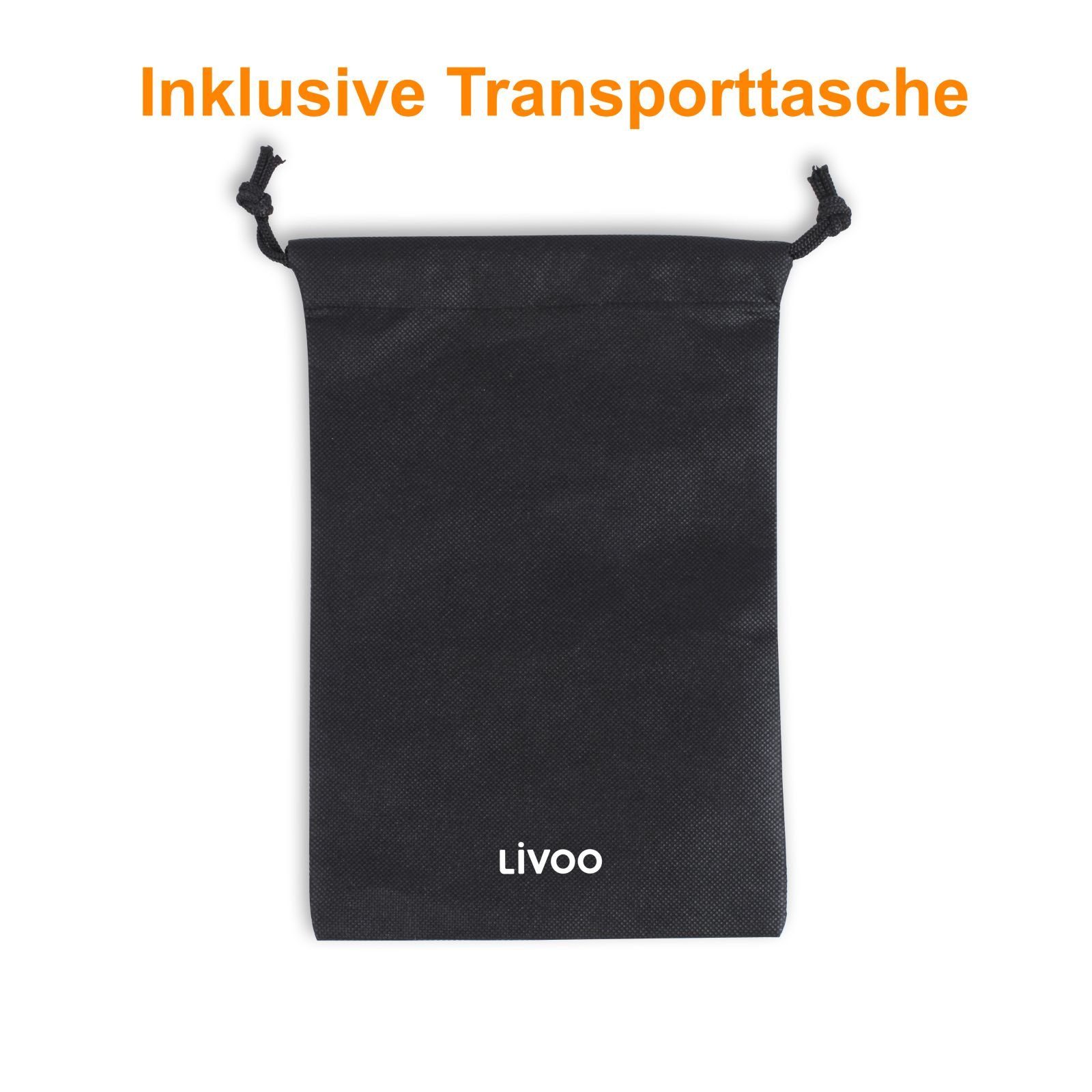 LIVOO Raclette LIVOO Raclette-Zubehör 8 Personen Schaber Untersetzer Holz bunt MEN391, 8 Raclettepfännchen, Transporttasche, Holzspatel, Holzspachtel, Pfännchenablage