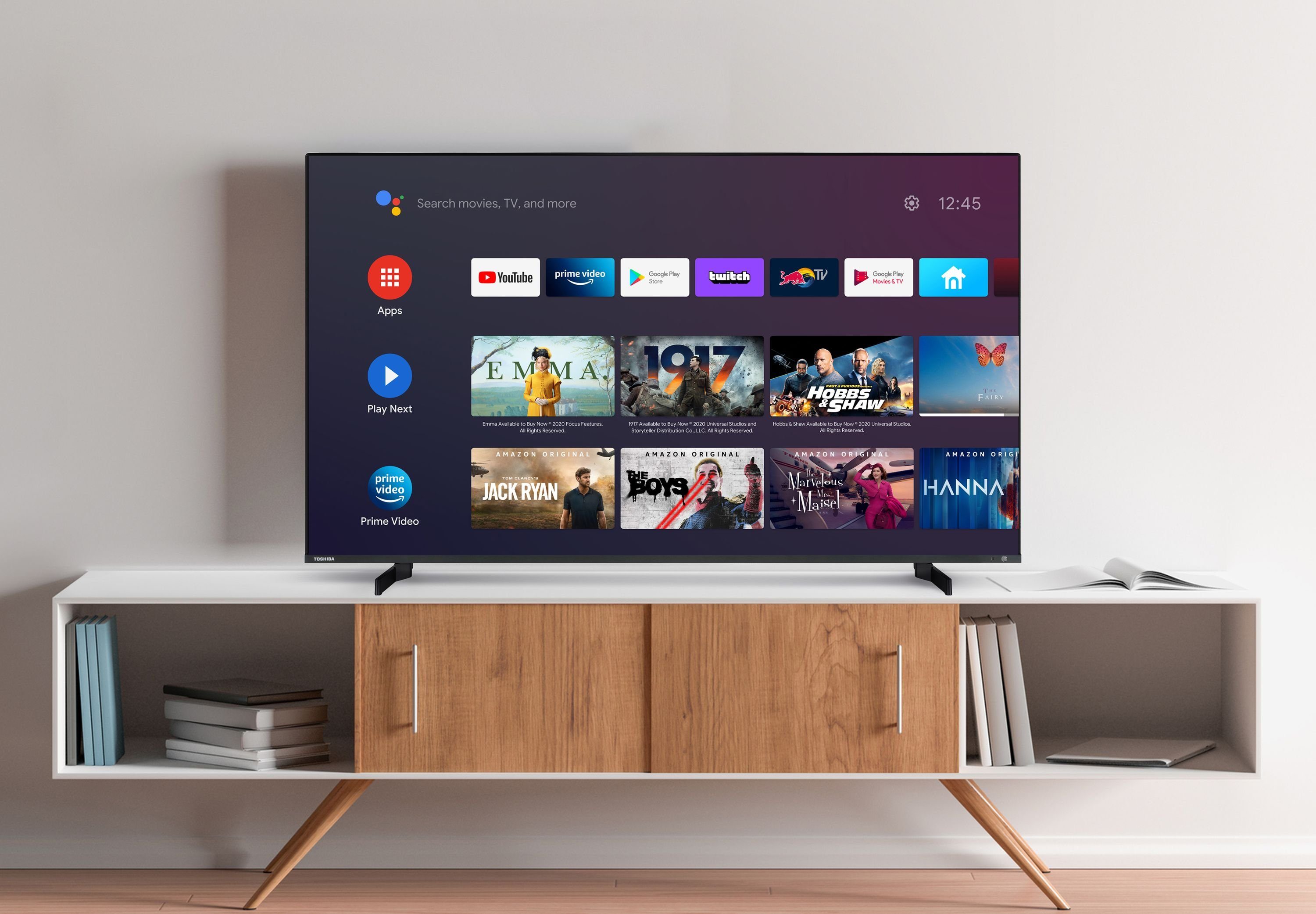 Toshiba 55UA5D63DGY LCD-LED Fernseher (139 cm/55 Zoll, 4K Ultra HD, Android TV, Smart TV, Triple Tuner, HDR Dolby Vision, Sound by Onkyo, PVR-ready)