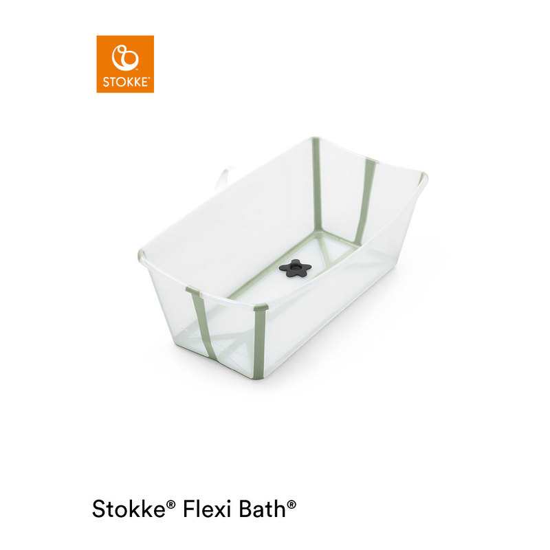 Baignoire pliable flexibath transparente verte Stokke