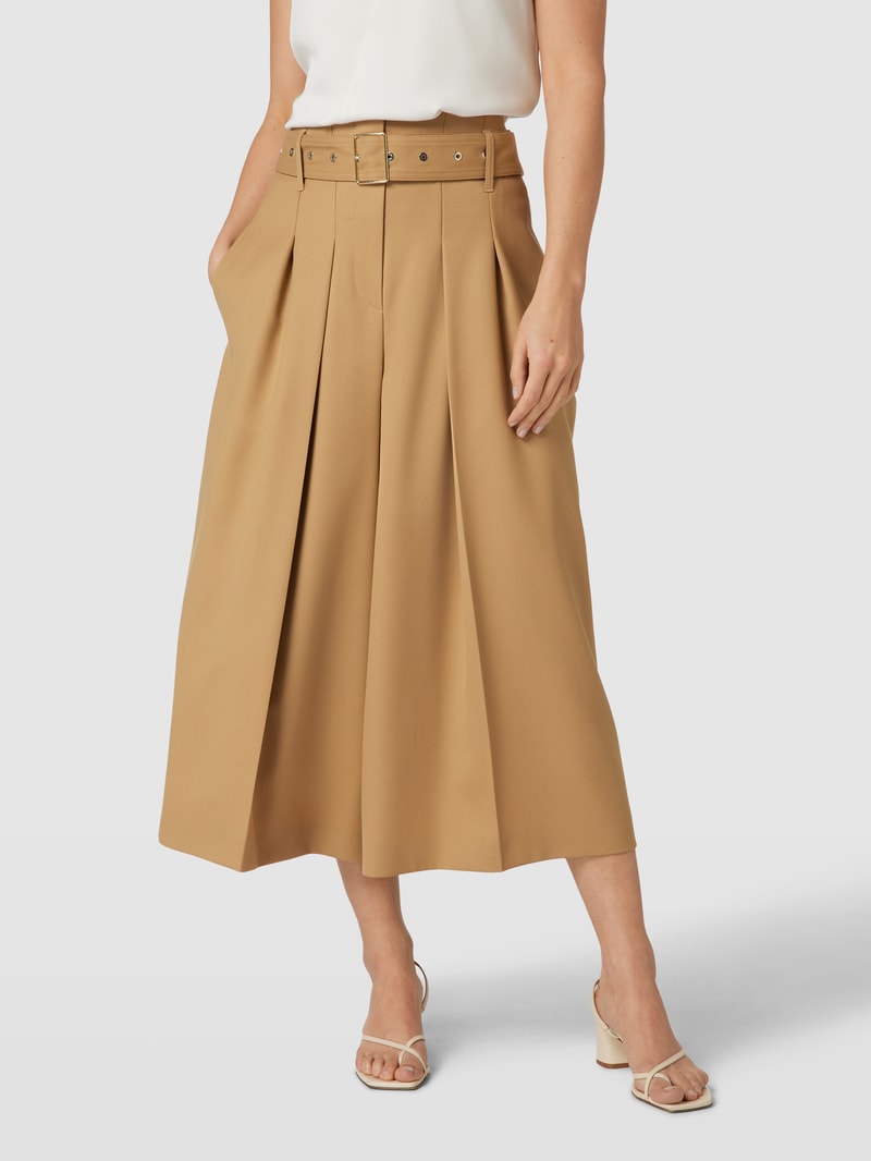 Hose mit Stoffgürtel Modell 'Taliana' in camel