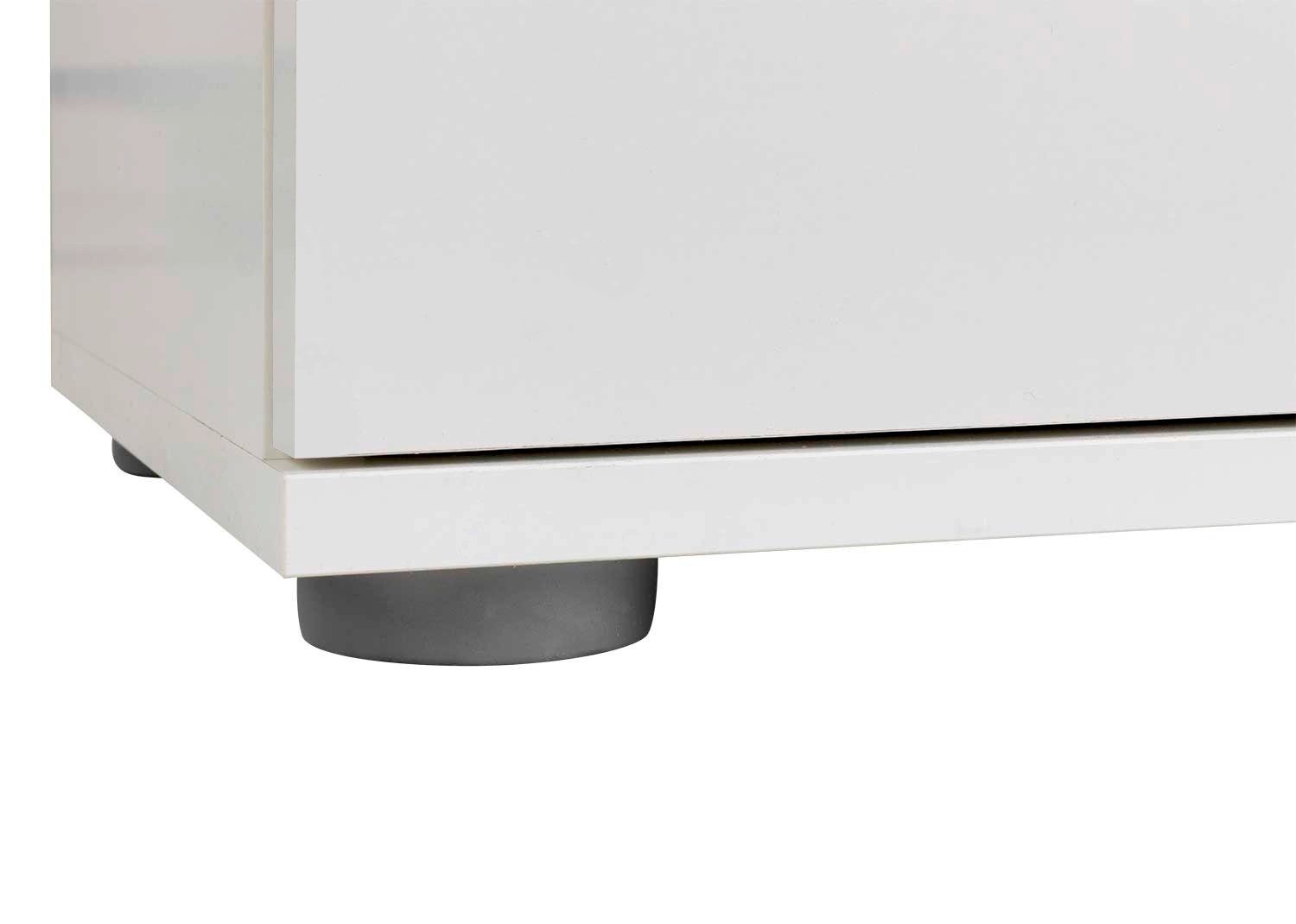 Kommode SOLO, B 106 cm, 3 Türen, 2 Schubladen, weiß, 1 höhenverstellbarer Einlegeboden
