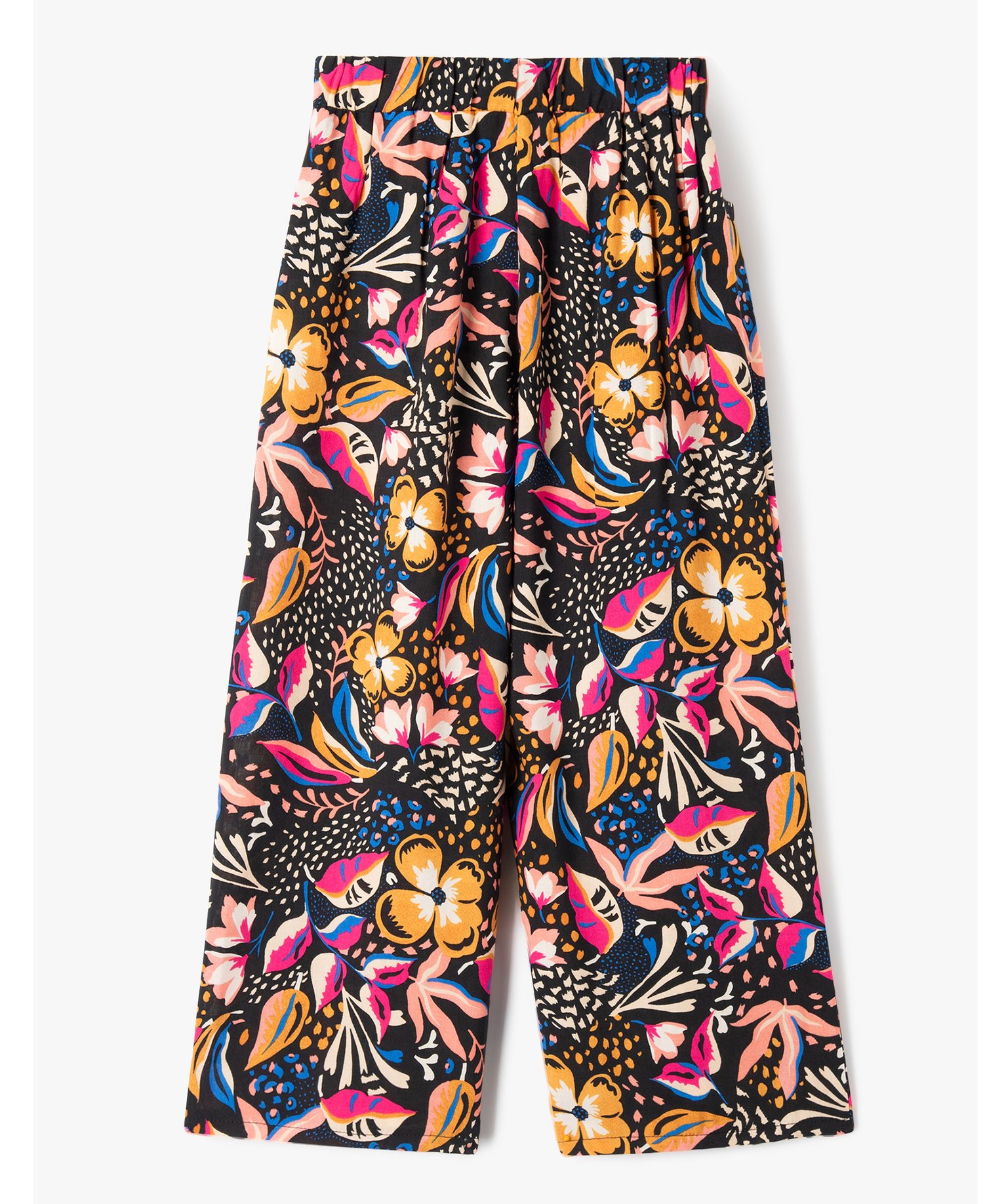 Pantalon ample à motifs fleuris fille multicolore | GEMO