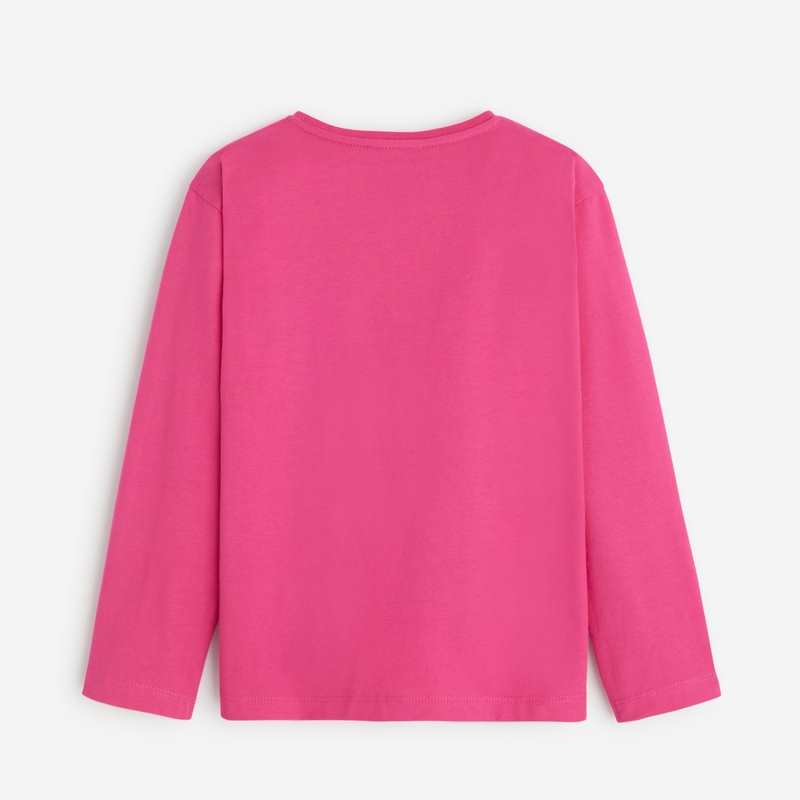 T-shirt fille rose en coton recyclé Catimini