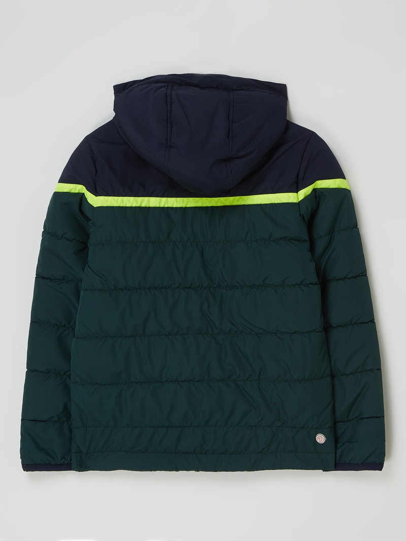 Steppjacke mit Kapuze Modell 'Tisomos' in dunkelgrün