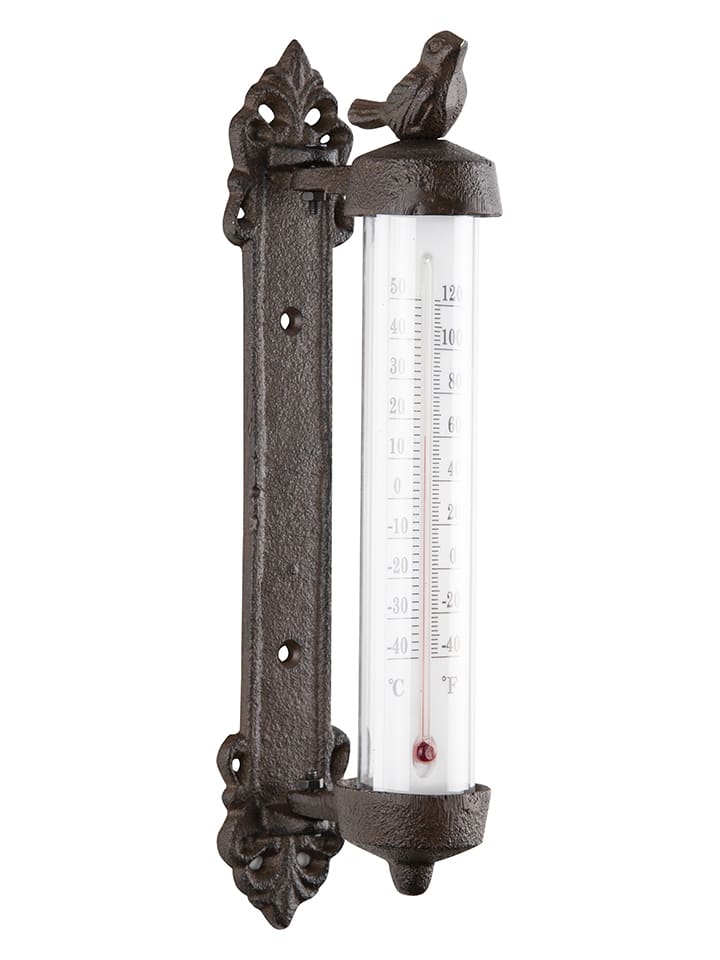 Garden Hero Wandthermometer in Dunkelbraun - (B)9,5 x (H)27 x (T)5 cm günstig kaufen onesize