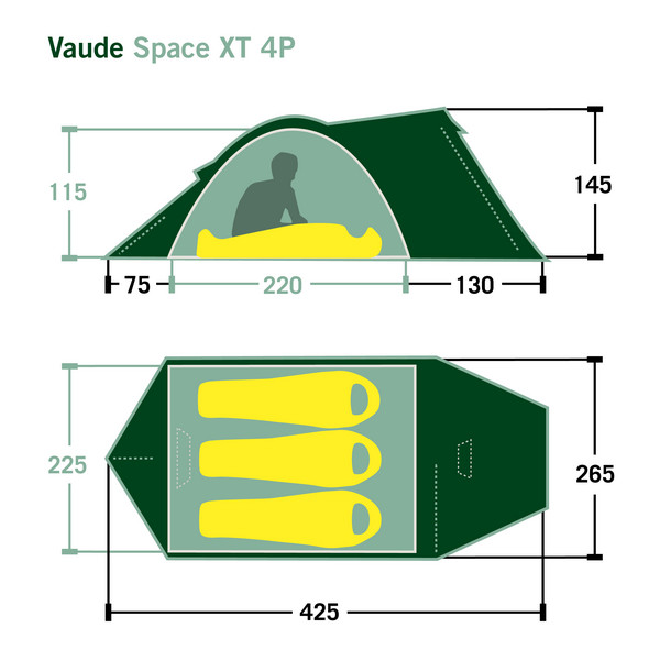 SPACE XT 4P - Kuppelzelt