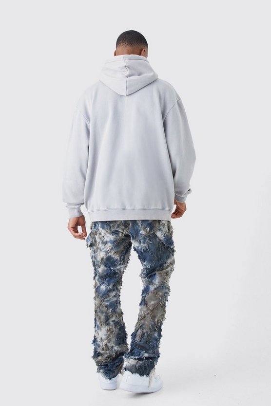 Oversize Hoodie mit Acid-Waschung