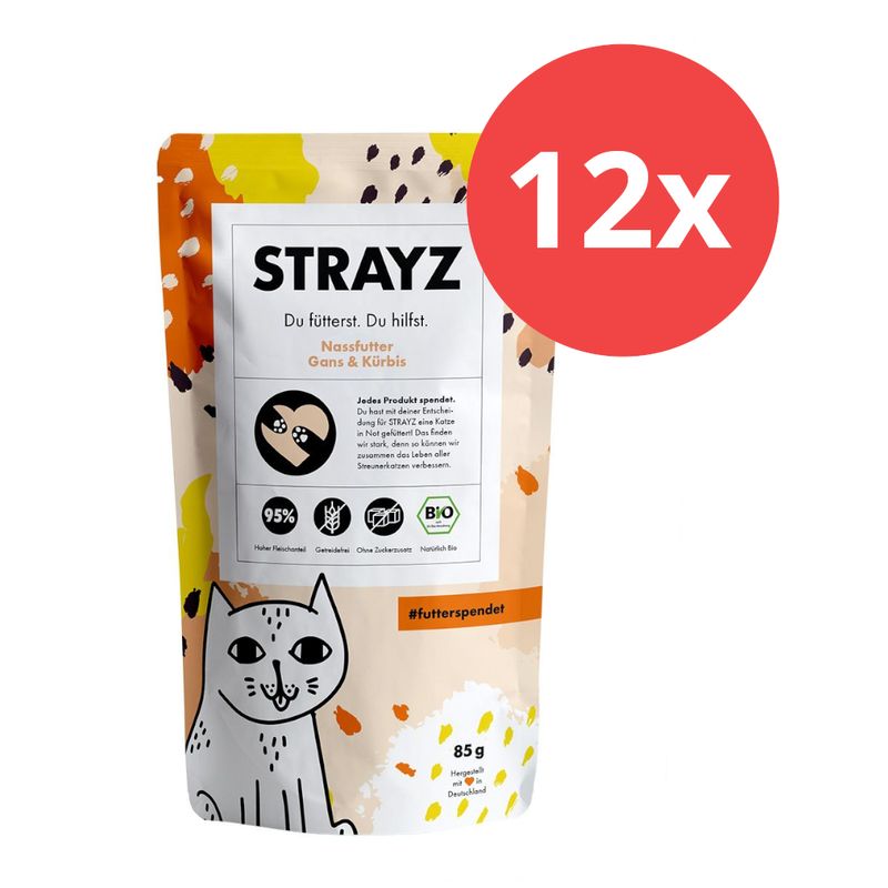 Sparpaket STRAYZ BIO Pouch 12 x 85 g zu TOP-Preisen