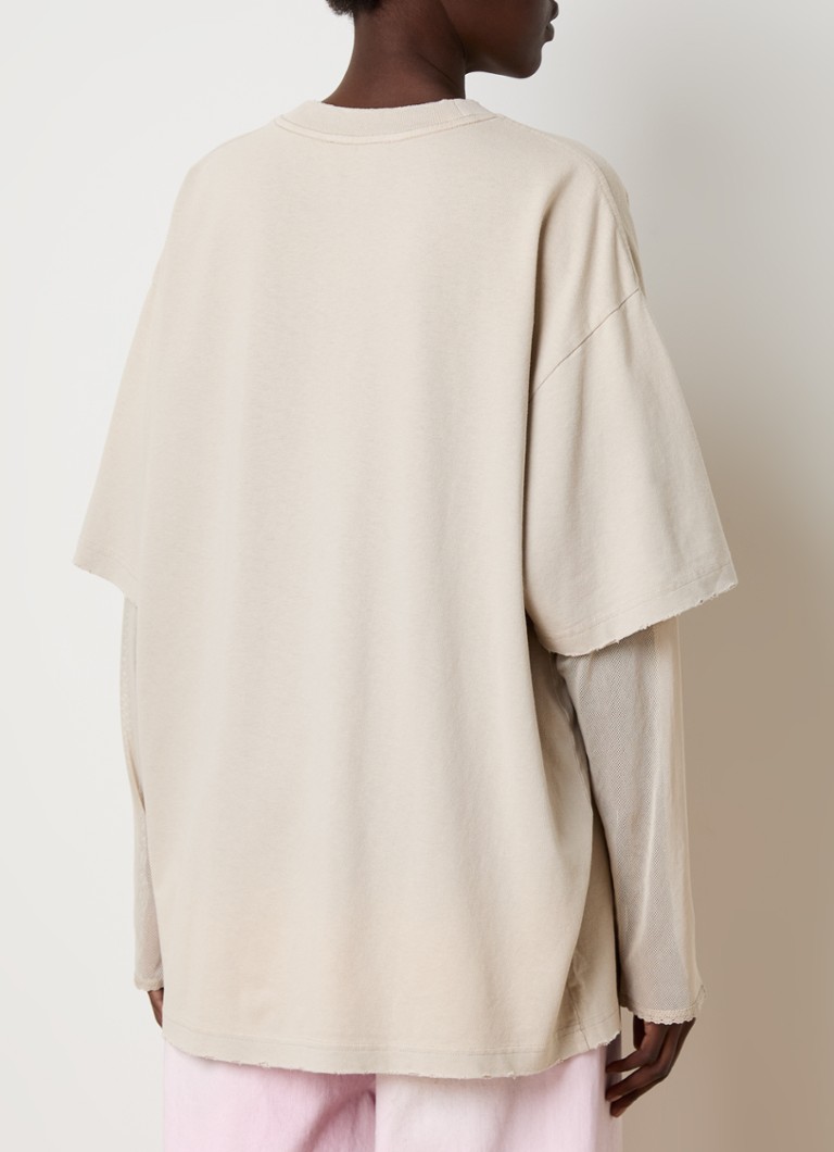 Tricou cu mânecă lungă de la Acne Studios și logo imprimat