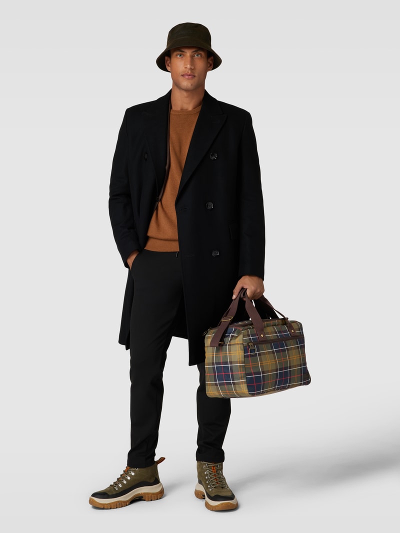 Weekender mit Tartan-Karo in olivgrün
