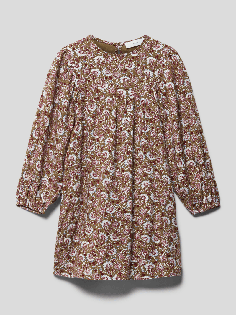 Kleid mit Allover-Muster Modell 'kiwi' in khaki