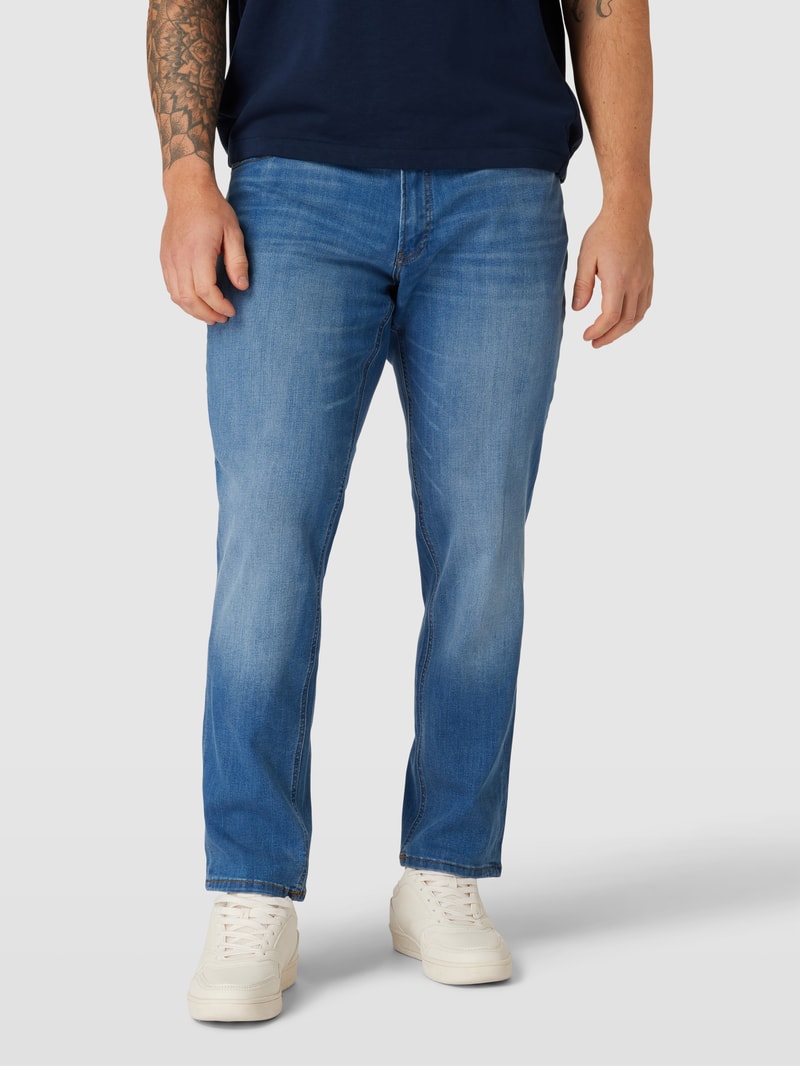 PLUS SIZE Jeans mit Label-Patch Modell 'GLENN' in jeans