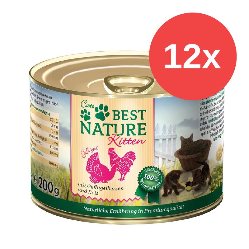 Sparpaket Best Nature Kitten 12 x 200 g zu TOP-Preisen | bitiba %