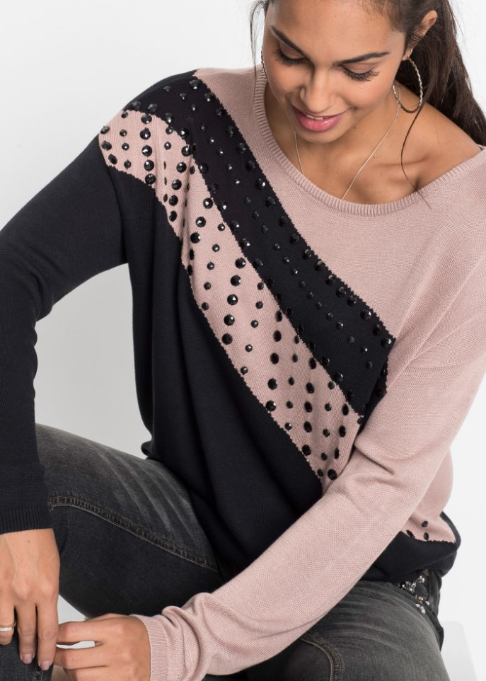 Oversize-Pullover mit Applikation