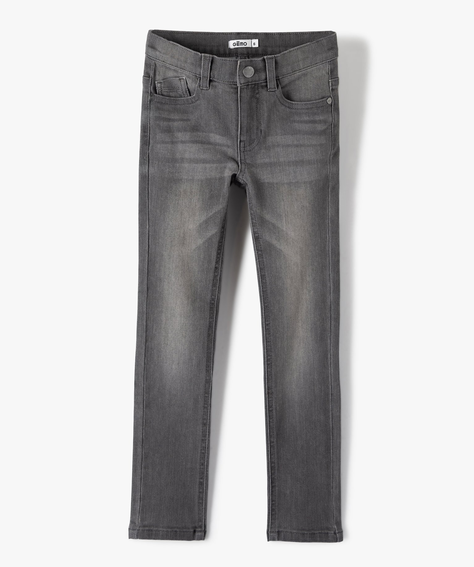 Jean Garçon coupe Slim contenant du polyester recyclé grey | GEMO