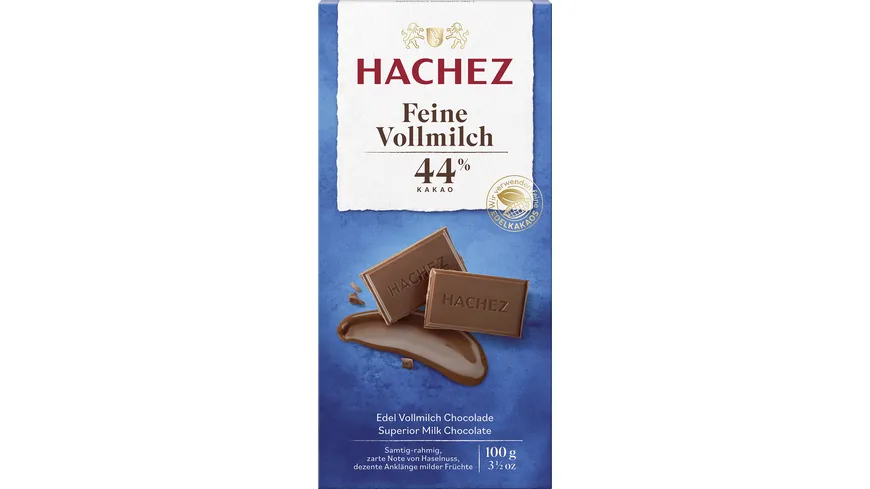 Hachez Feine Vollmilch Schokolade 44% Kakaoanteil 100 g