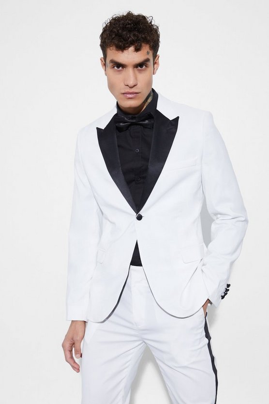 Einreihige Skinny Smoking-Anzugjacke