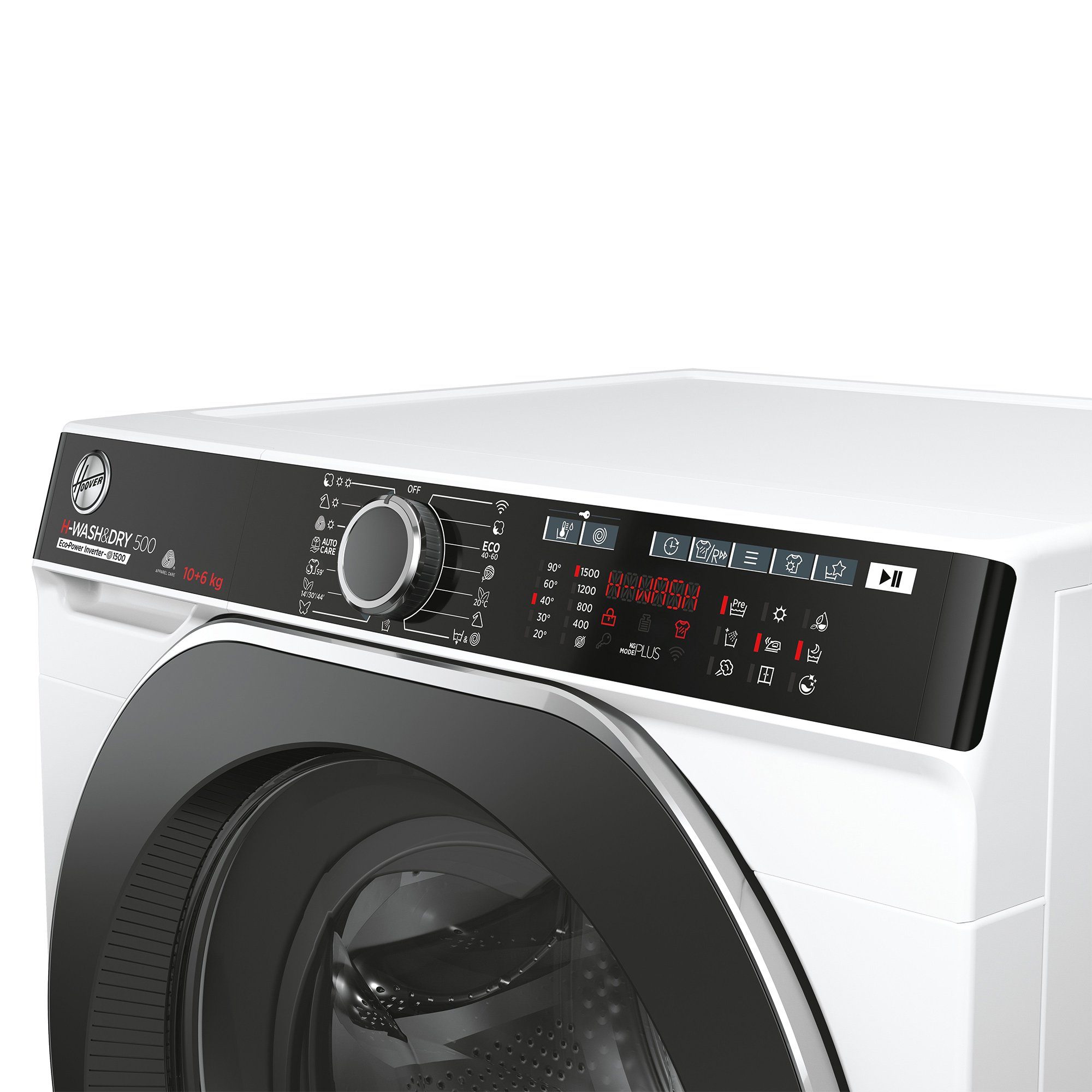 Hoover Waschtrockner HDP 5106AMBC/1-S, 10,00 kg, 6 kg, 1500 U/min, Mix-Power-System, WiFi & Bluetooth (hOn-App), Active Steam