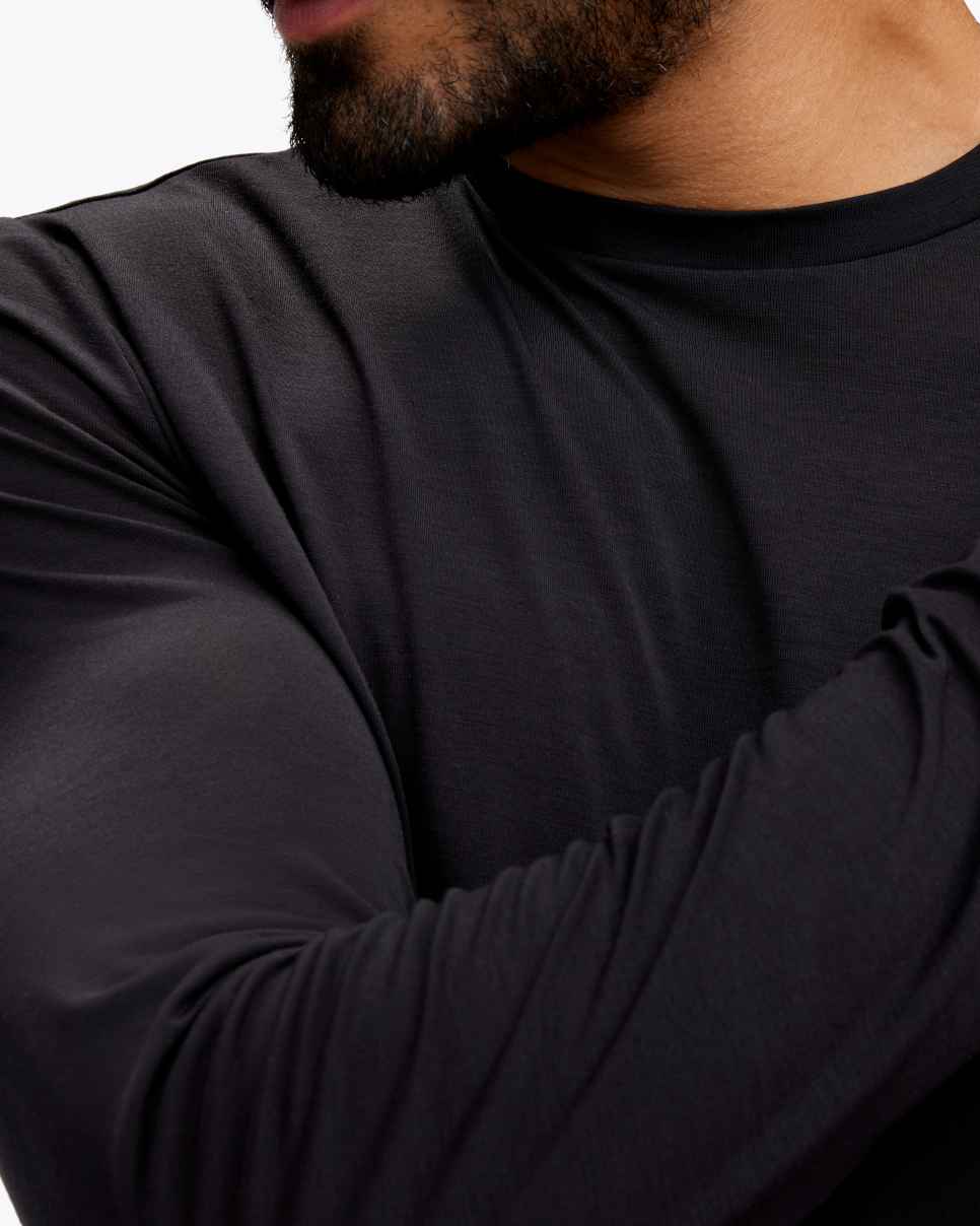 Langermet T-skjorte Black