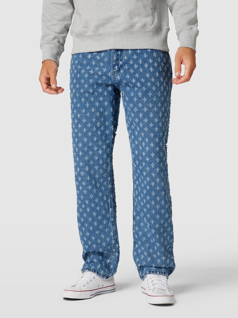 Loose Fit Jeans im Used-Look Modell 'Tokyo' in blau