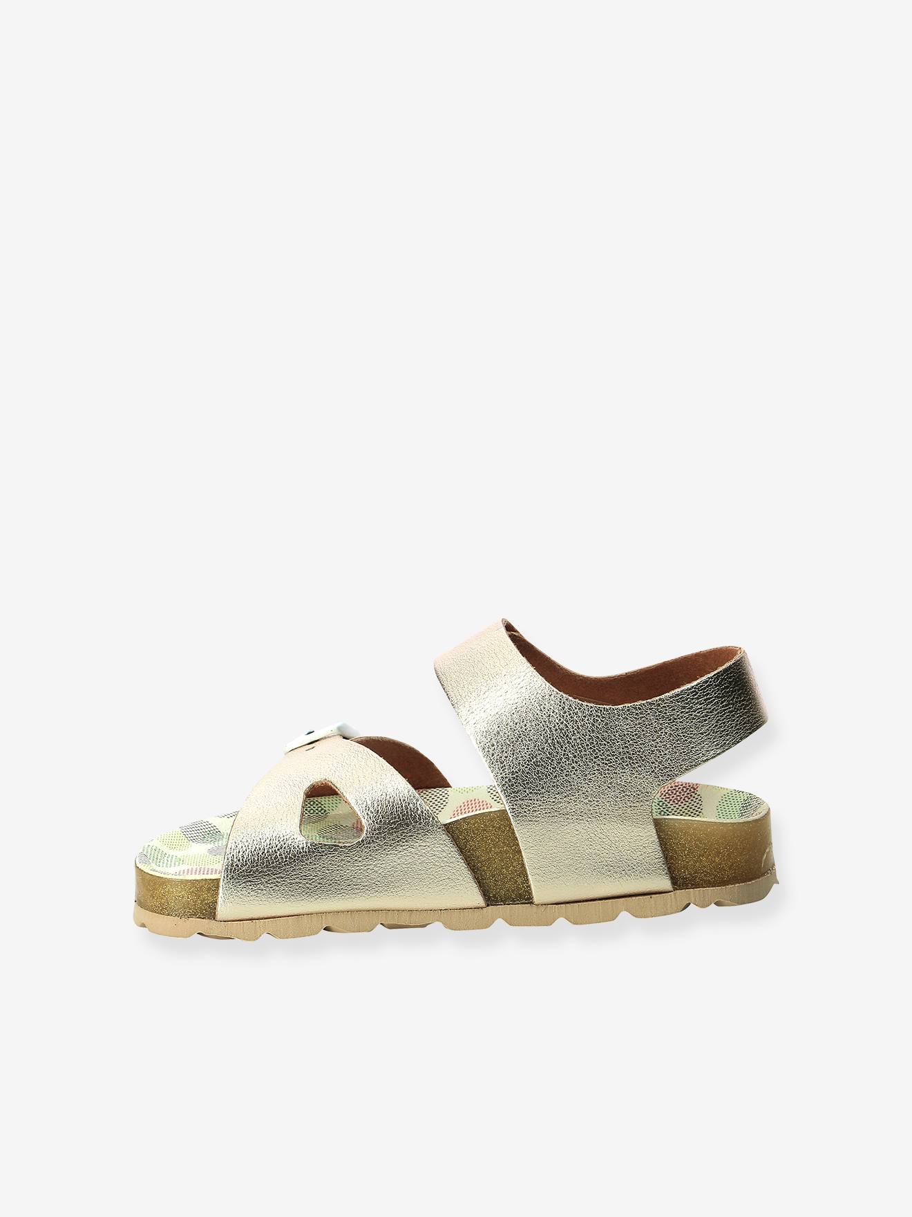 Sandales fille Sunkro Sokick KICKERS® or pois imprime