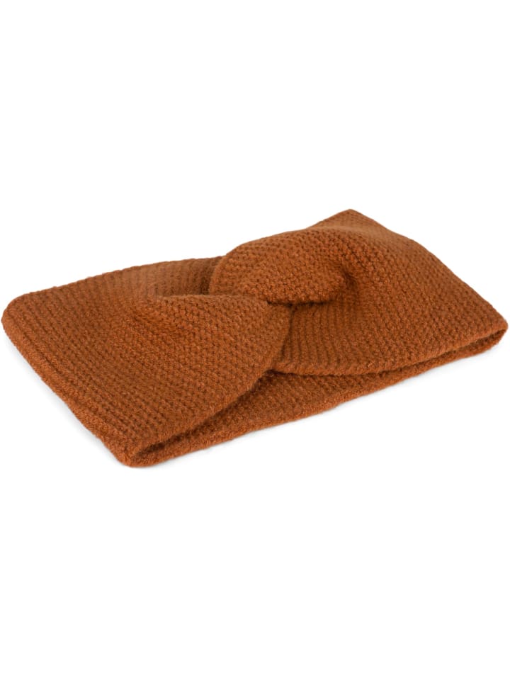 styleBREAKER Feinstrick Stirnband in Cognac günstig kaufen onesize