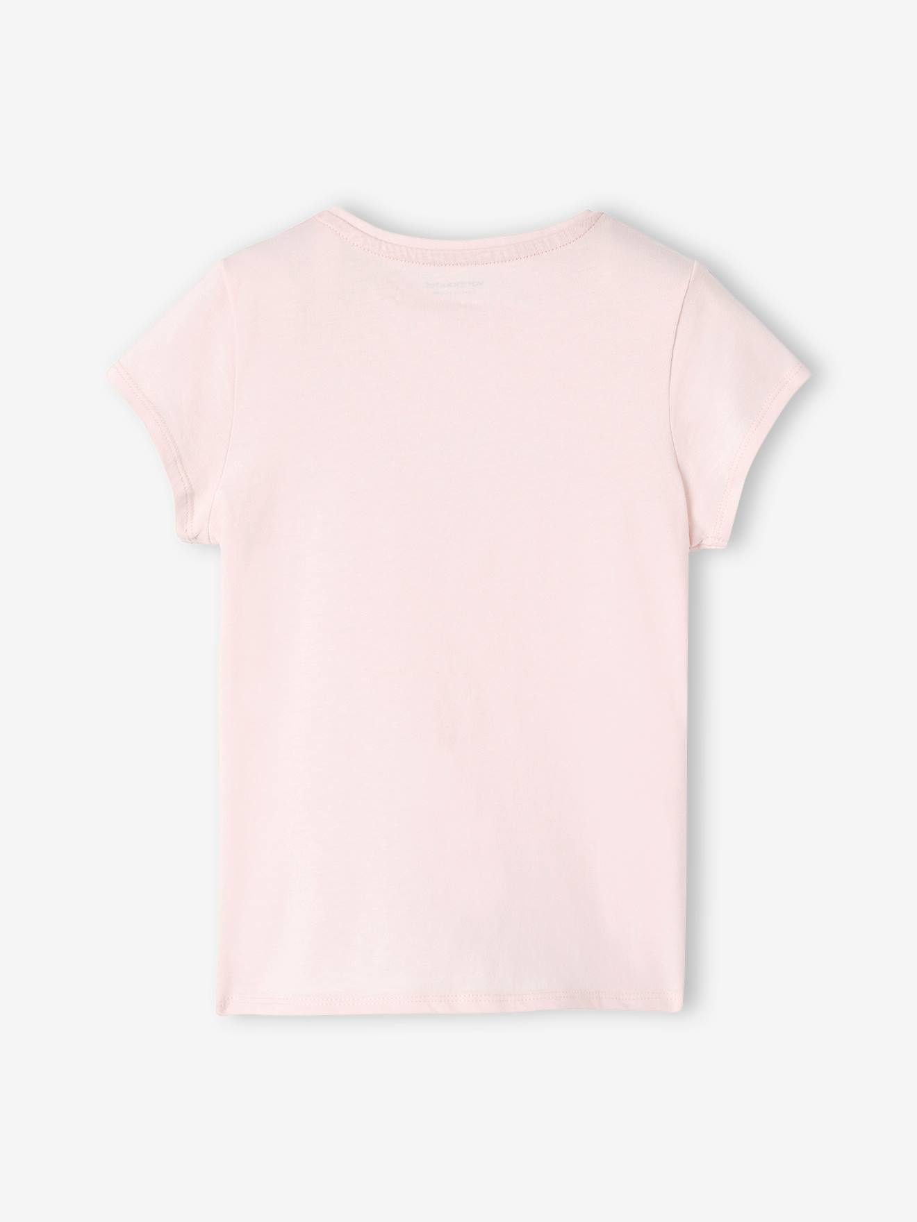 Vertbaudet 3er-Pack Mädchen T-Shirts, Glanzdetails BASIC Oeko-Tex - himbeer