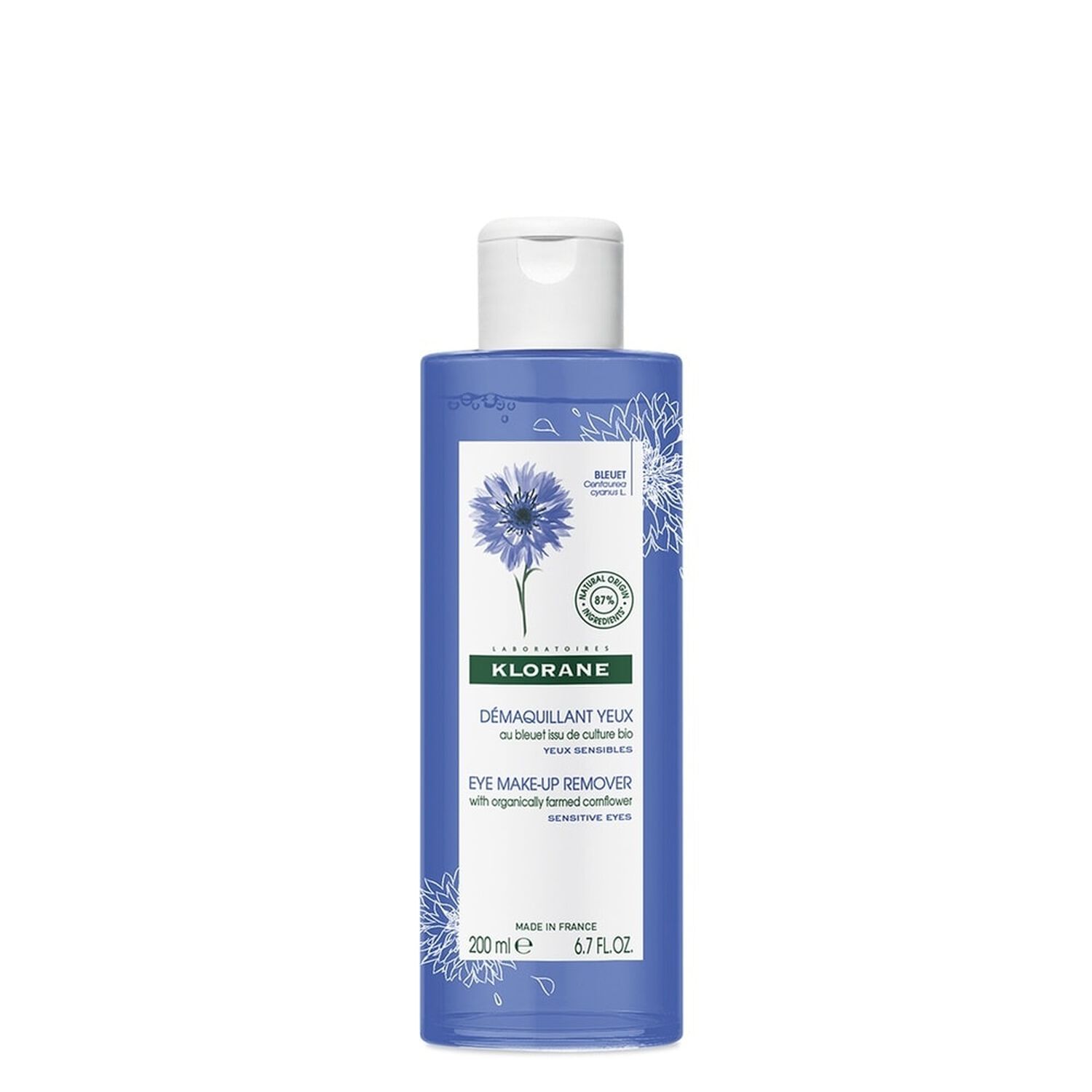 Klorane Démaquillant Yeux Au Bleuet - Yeux sensibles - 200 ml