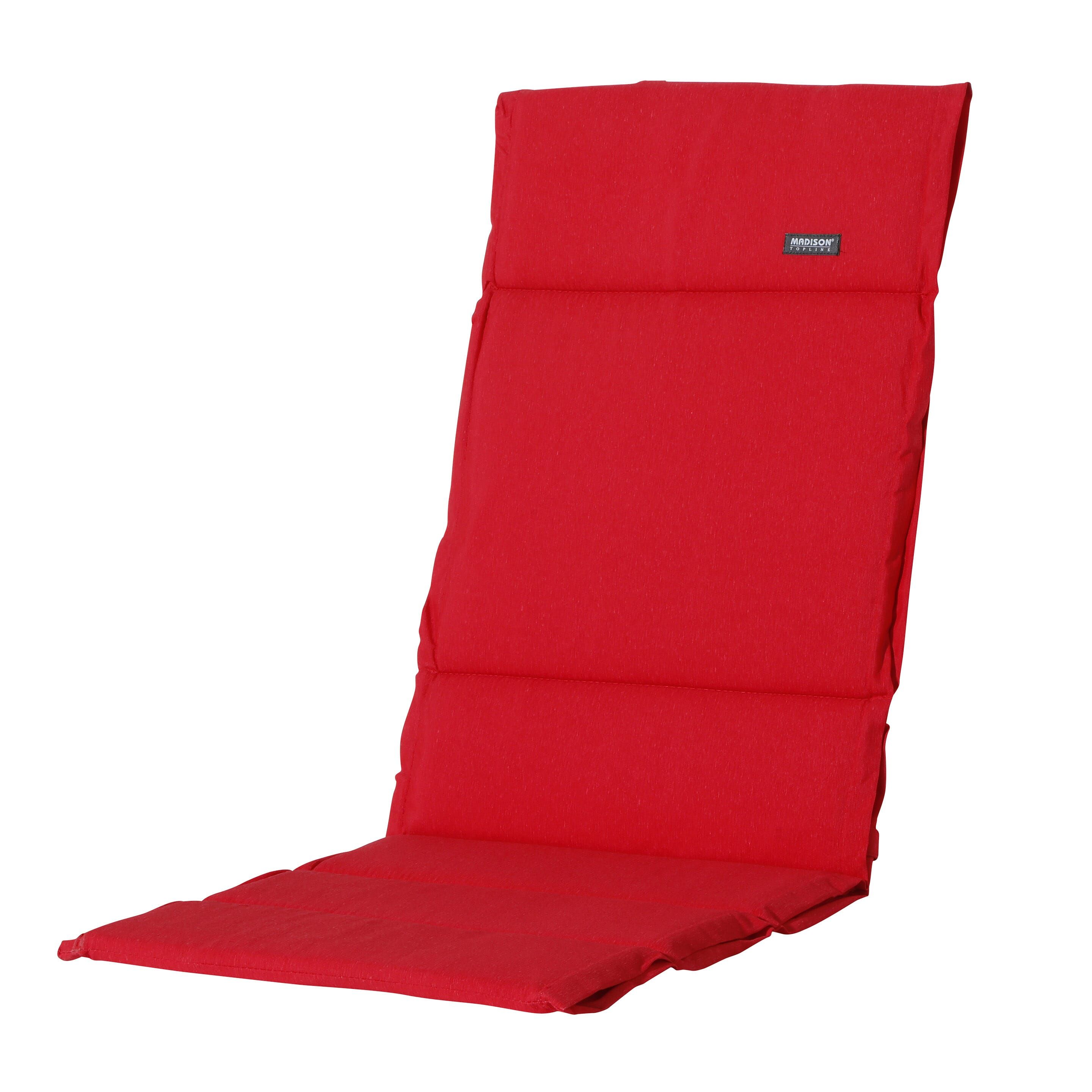 Madison Panama Red 125 x 50 Gartenkissen Faserkissen mit hoher Rückenlehne
