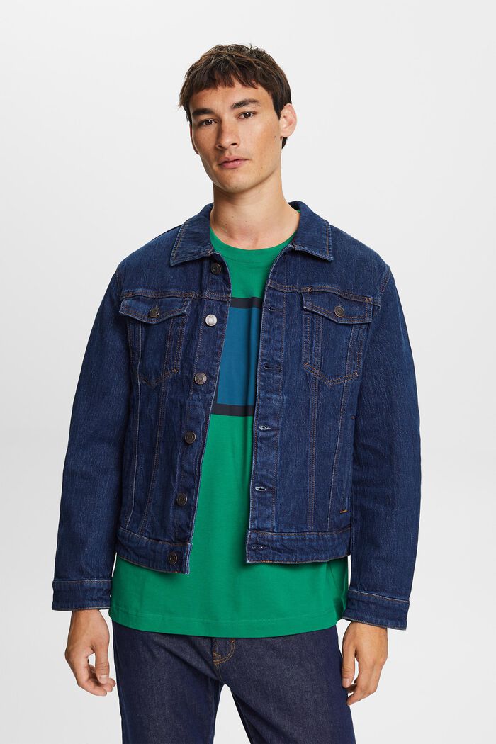 Truckerjacke im Jeanslook, Baumwollstretch