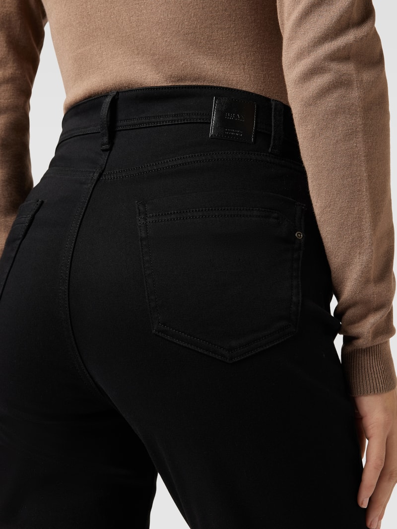 Jeans im unifarbenen Design Modell 'Carola' in schwarz