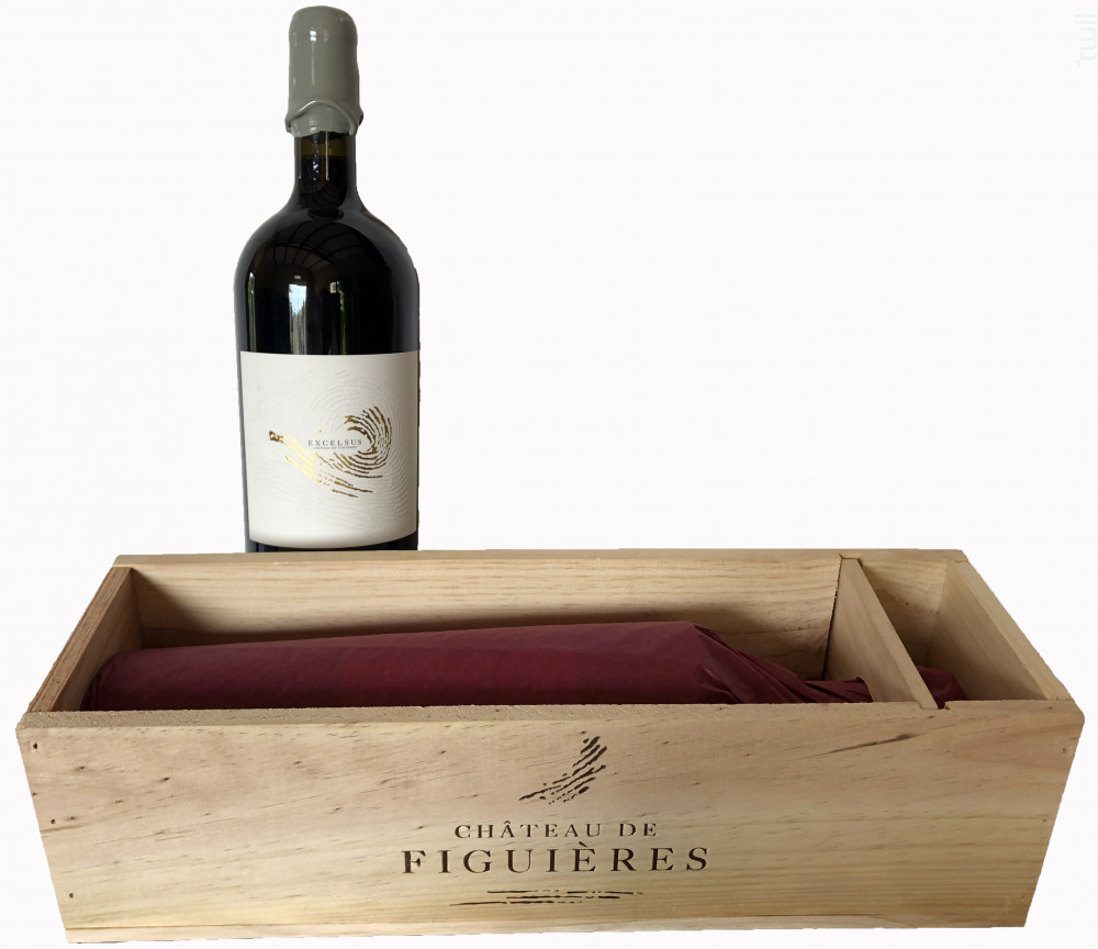 Excelsus Rouge - Caisse Bois Château de Figuières Vin Rouge●Coteaux-du-Languedoc La Clape 2016 150cl