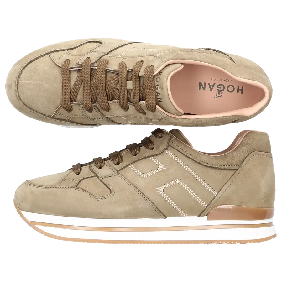 Hogan - Sneaker low H222 Veloursleder - grün