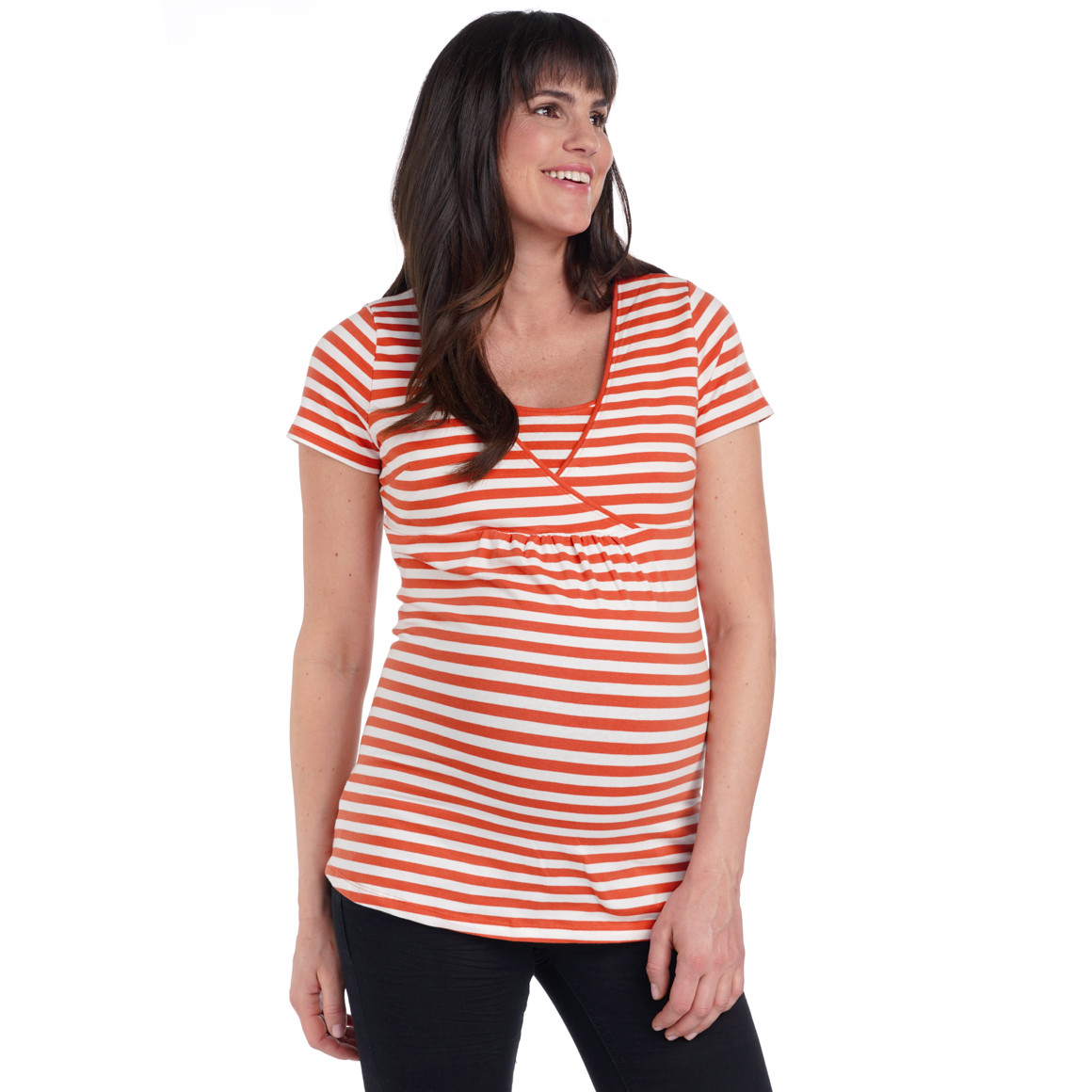 2 Damen Umstands-T-Shirts mit Stillfunktion