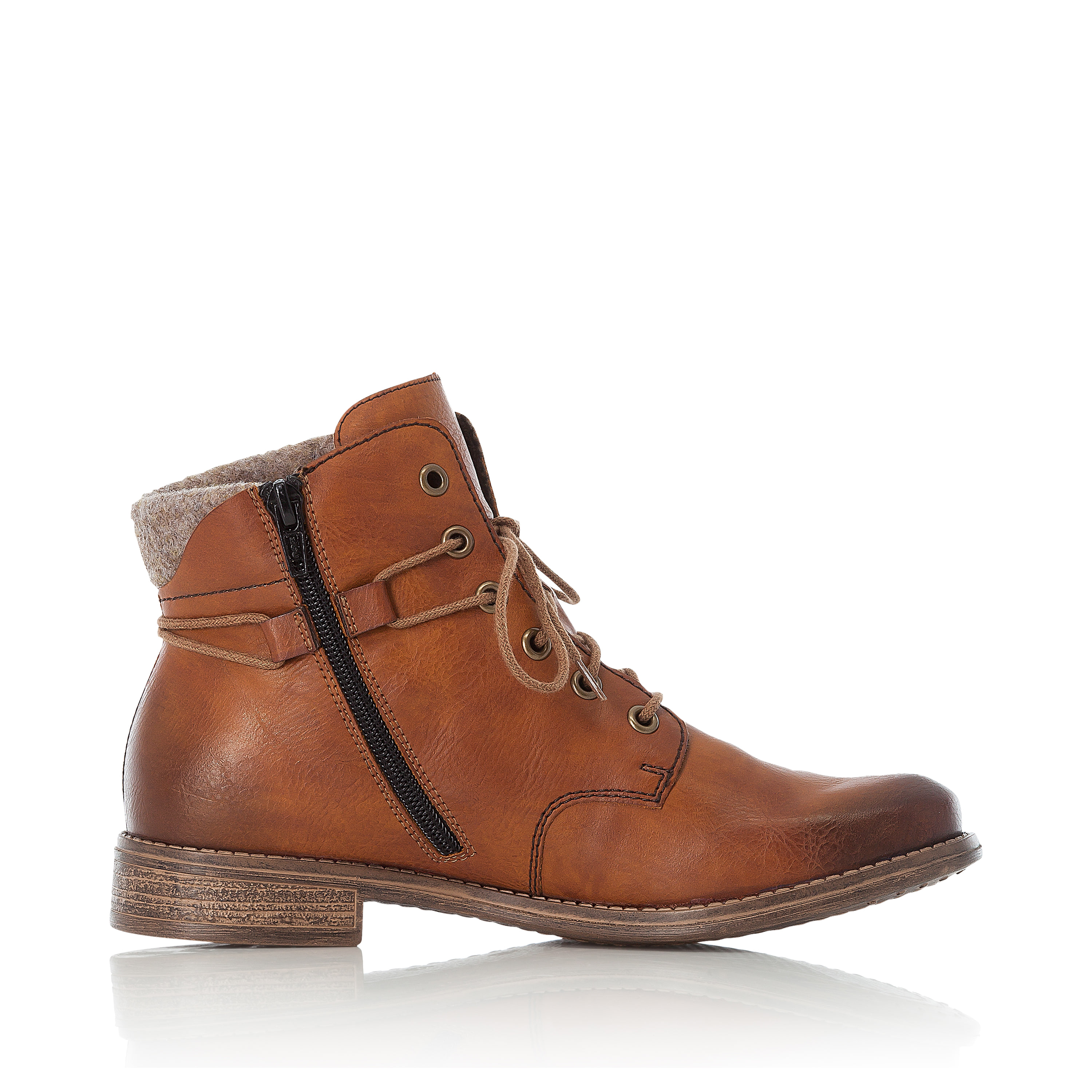 Rieker Damen Schnürstiefel zimtbraun