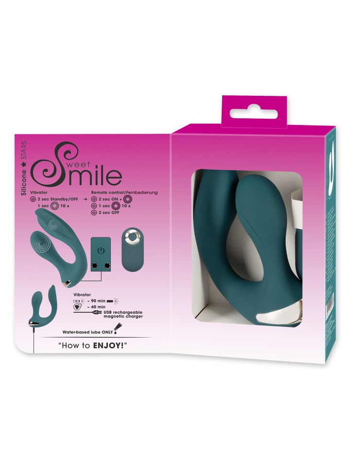 Sweet Smile Vibrator RC Hands-free Vibrator in türkis günstig kaufen 10,8 cm