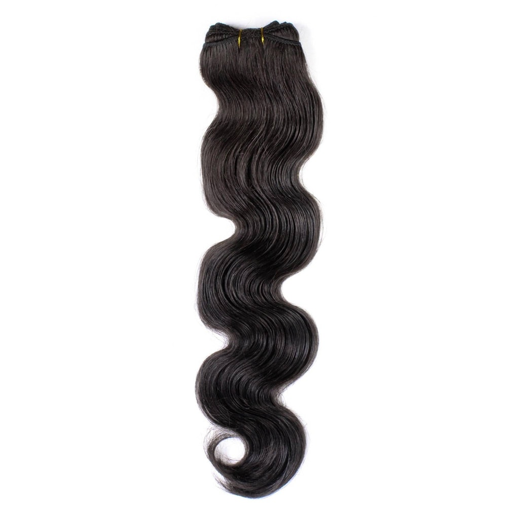 hair2heart Extensions Tissage cheveux naturels #1b Noir naturel 100g extensions