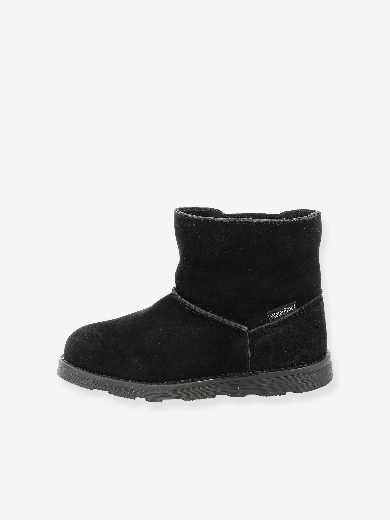 Boots fourrées cuir fille Aldiza KICKERS® noir