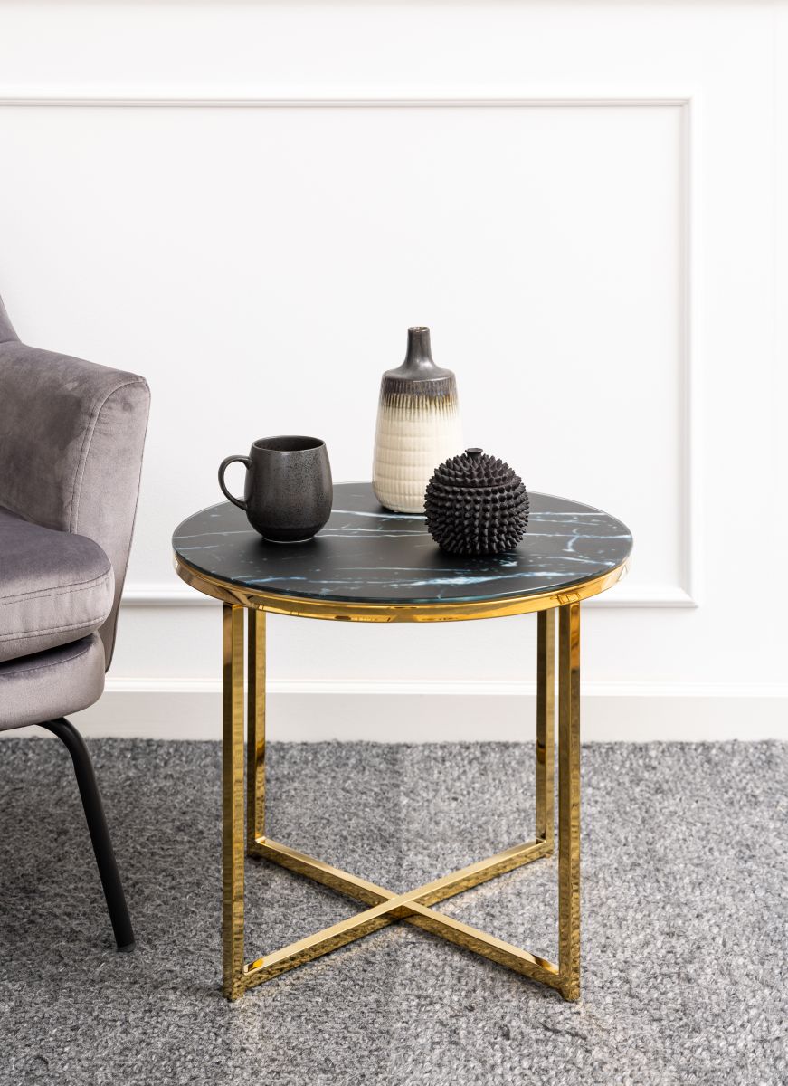 Couchtisch Alisma Schwarz Gold 50 cm