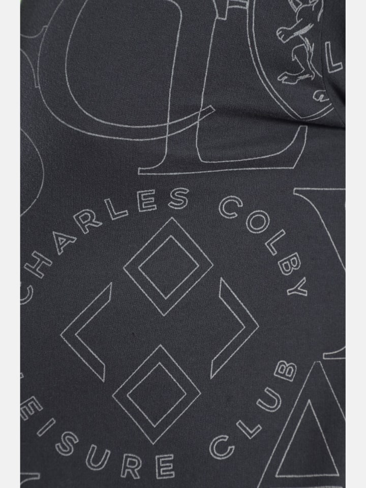 Charles Colby Sweatshirt EARL EVERTS in dunkelgrau bedruckt günstig kaufen