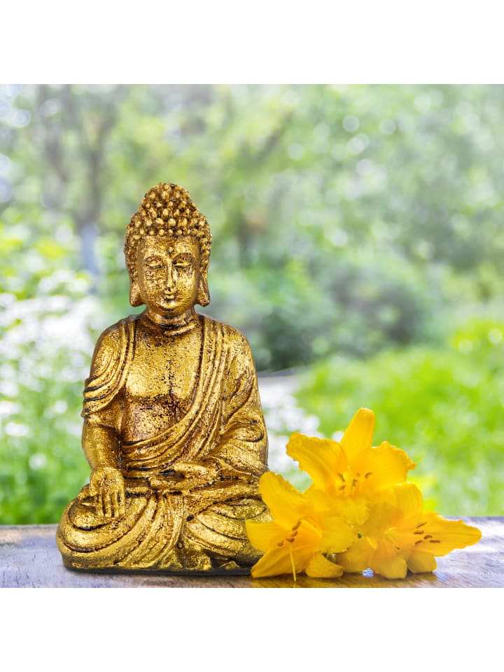 relaxdays Buddha-Figur in Gold günstig kaufen onesize