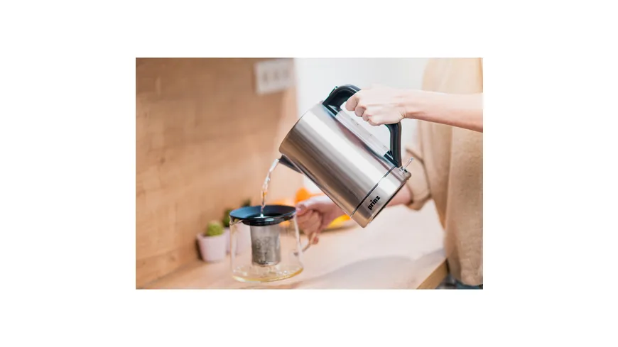 PRINZ Wasserkocher Edelstahl PZ-EWK1 silber