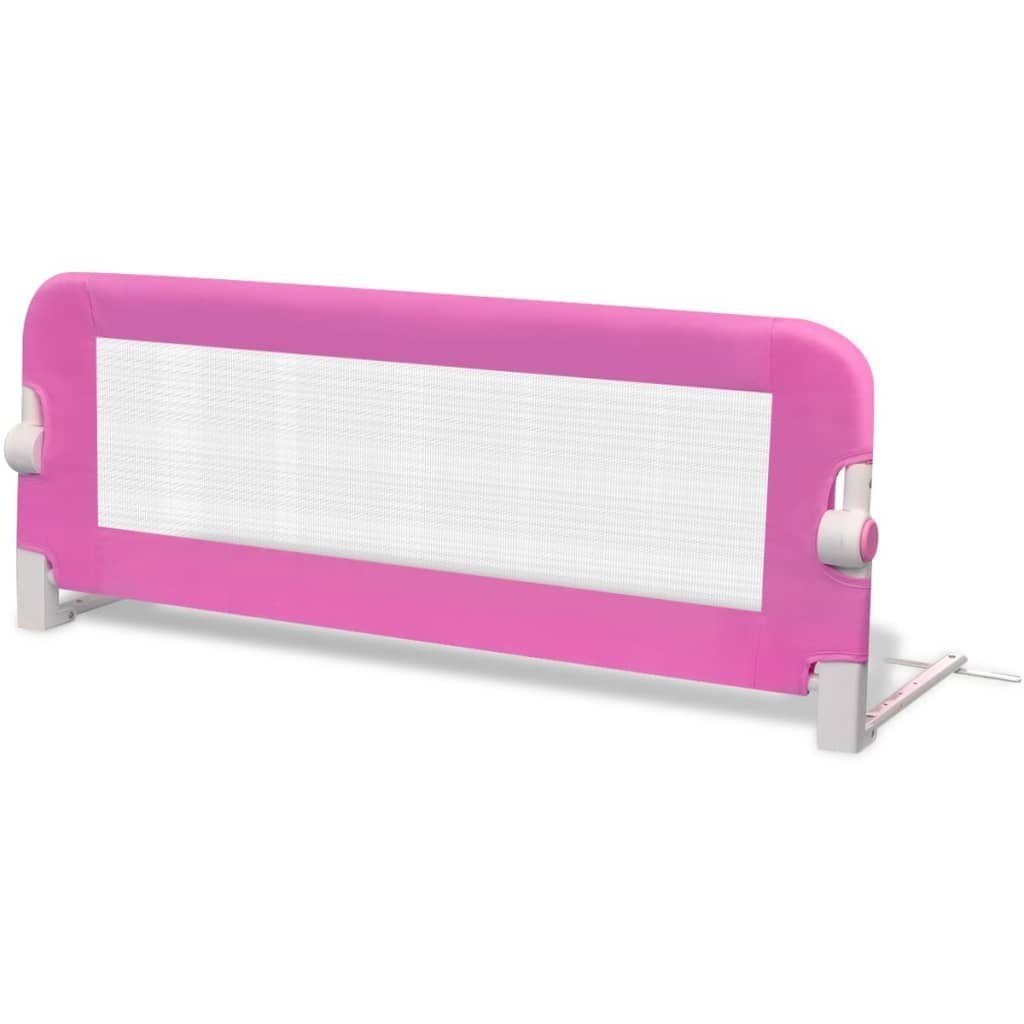 vidaXL Bettschutzgitter Bettschutzgitter Rausfallschutz Bettgitter Seitenschiene 2 Stück Rosa