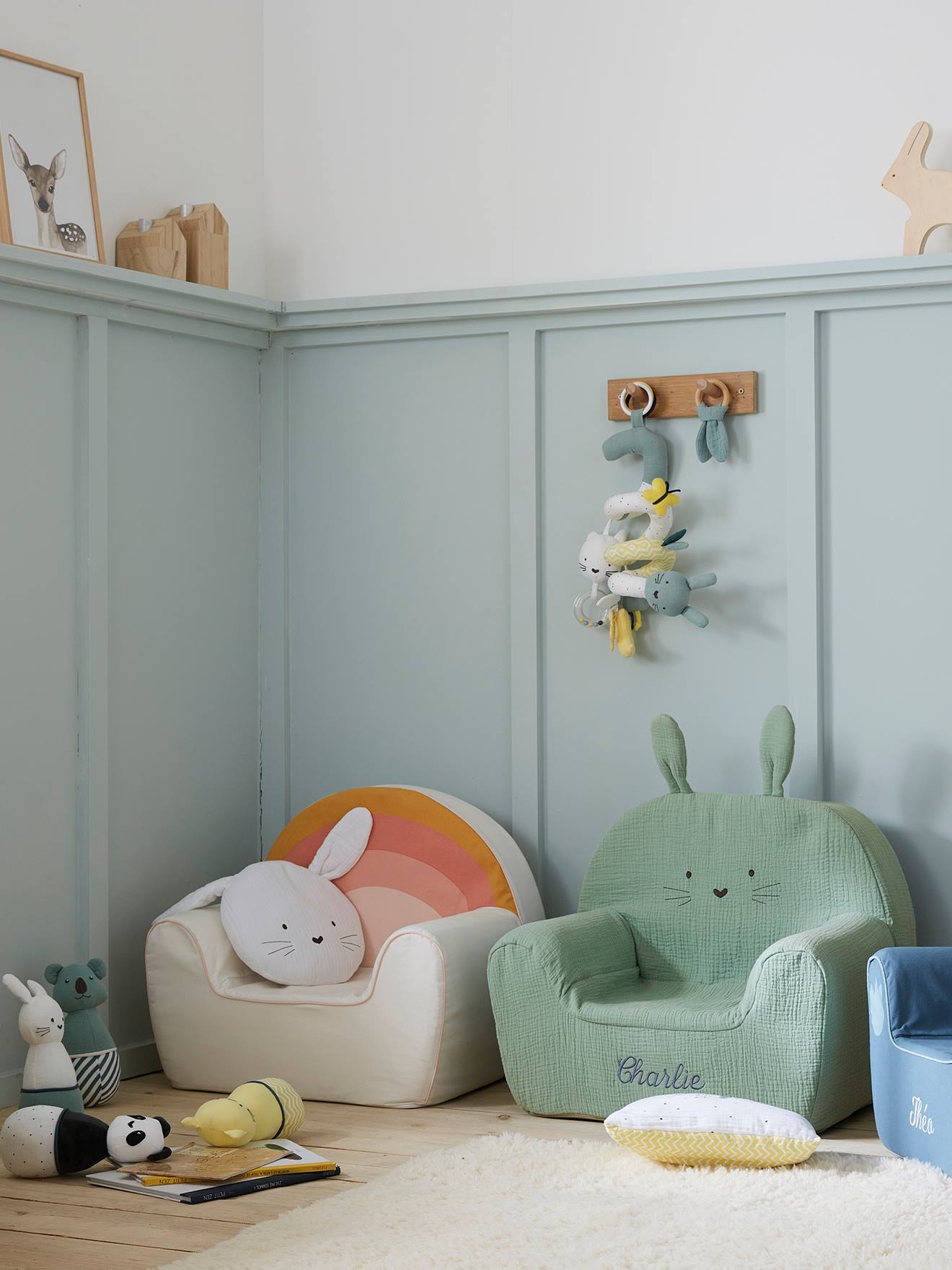 Vertbaudet Kinderzimmer Sessel MINZHASE, personalisierbar - grün