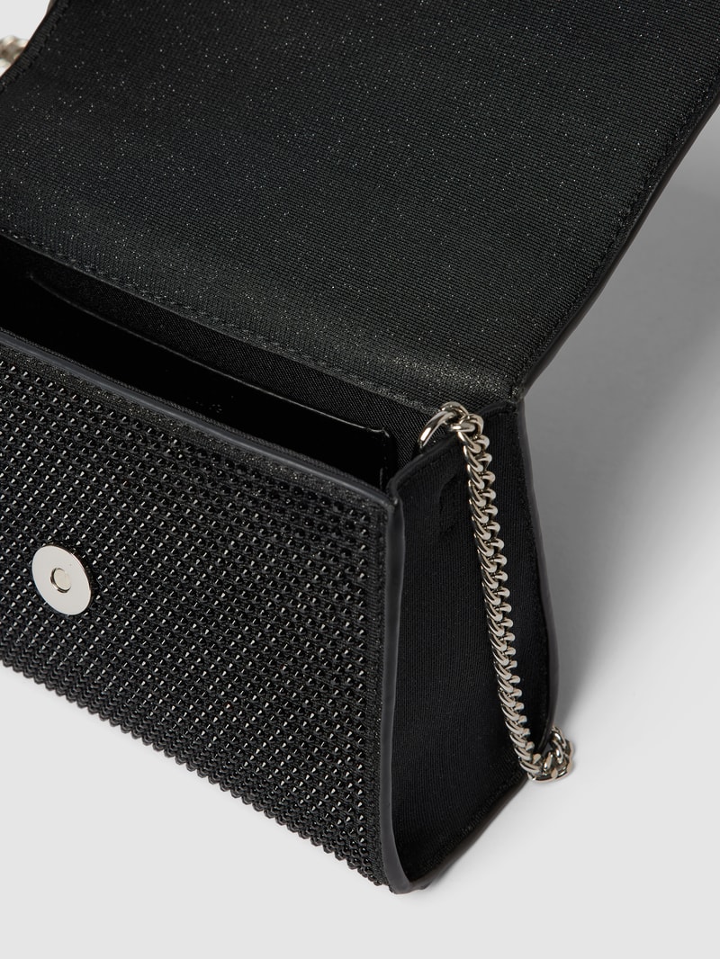 Handtasche mit Zierbesatz in schwarz