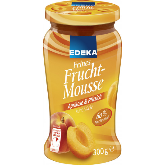EDEKA Feines Fruchtmousse Aprikose & Pfirsich 300G