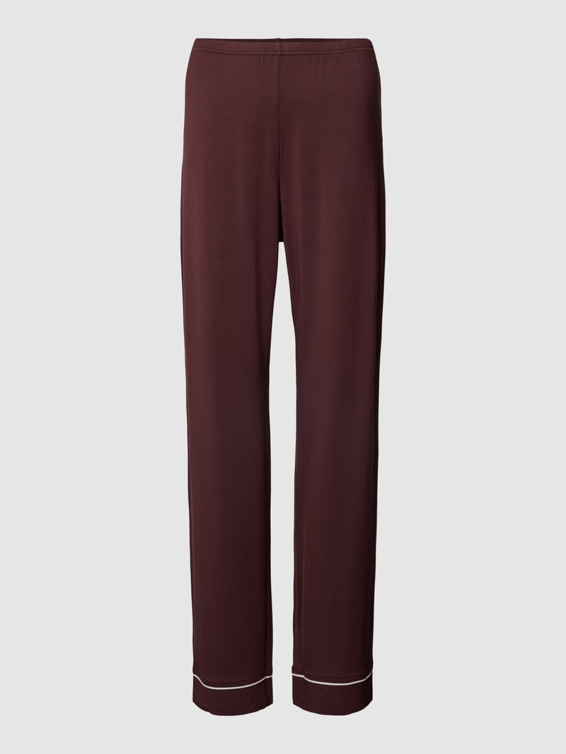 Pyjama-Hose mit Streifenmuster Modell 'MIX N MATCH' in bordeaux rot