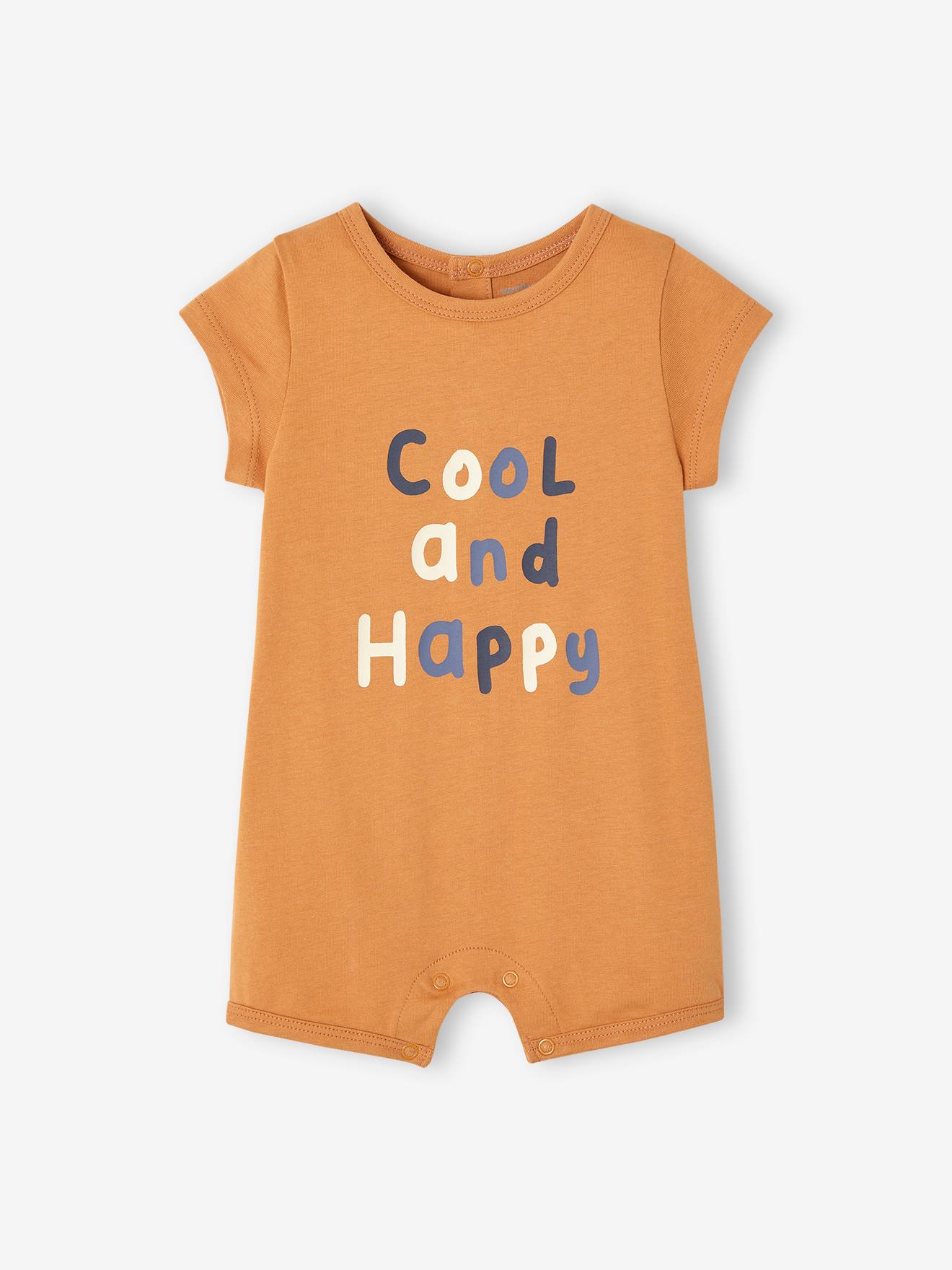 Vertbaudet Baby Kurzoverall BASIC - karamell