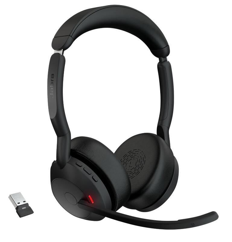 Jabra Evolve2 55 Verkabelt / Kabellos Stereo Headset Kopfbügel Bluetooth Schwarz